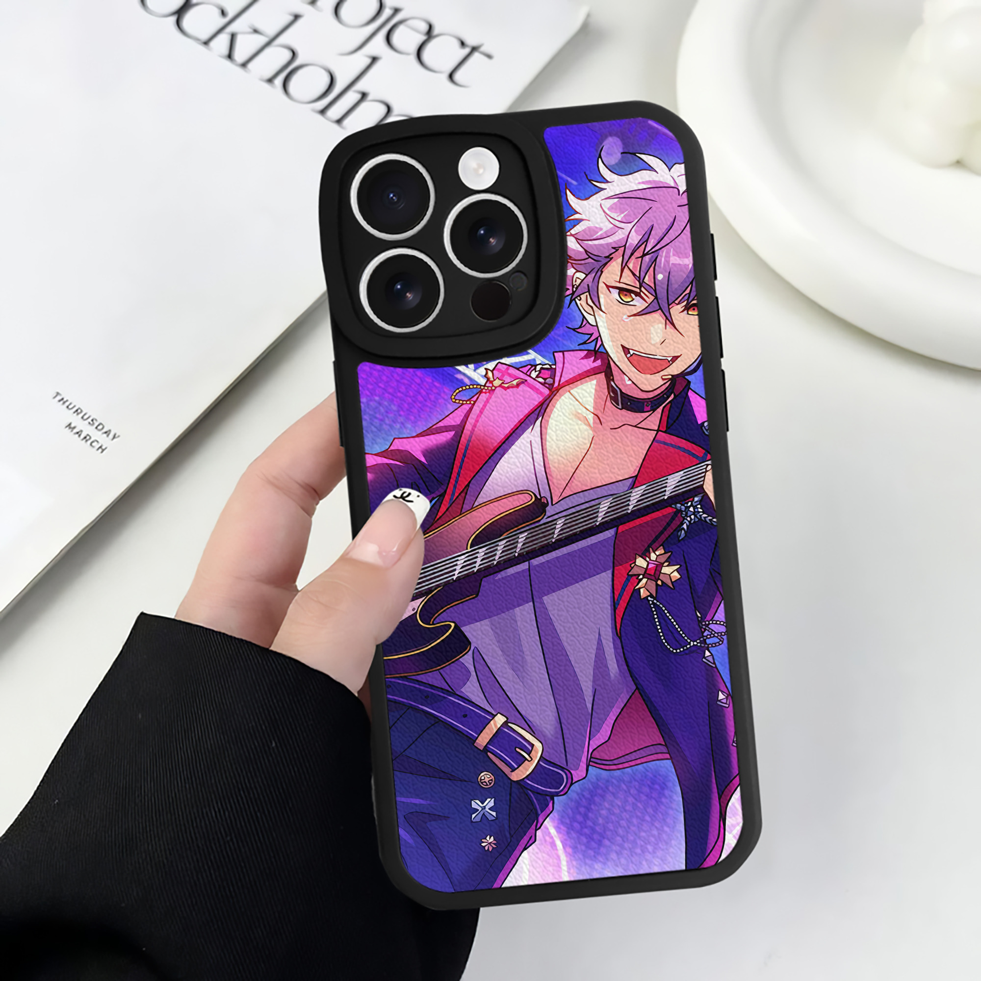 （画像用） あんさんぶるスターズ! Ensemble Stars 【iPhone 16シリーズ対応】シリコンスマホケース（レザー調） 材質：シリコン